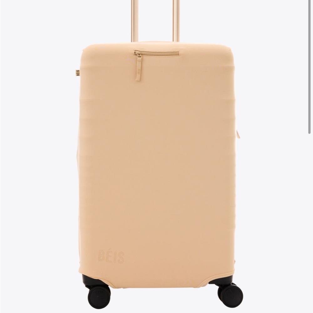 BÉIS Medium Check-In Luggage Cover in Beige